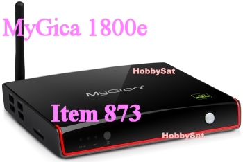 Side and Front of MyGica ATV1800e media player Internet TV Android HD quadcore